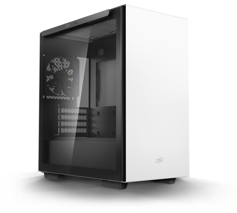 DeepCool MACUBE 110 WH Micro ATX Case with Full-size Magnetic Tempered  Glass Removable HDD Cage and Built-in Graphics Card Holder - White